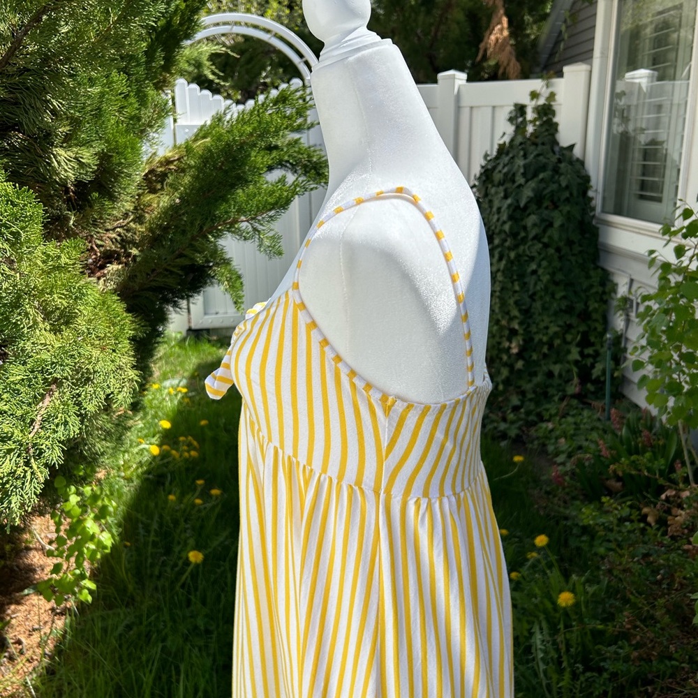 ASOS Maternity Cami Bow Front Maxi Sundress in Buttermilk Stripe - Picture 5 of 11
